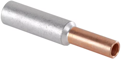 Tracon RT35/50, Szigeteletlen réz-alumínium (Cu-Al) toldóhüvely 35/50mm2, (d1=8,5mm, d2=10mm)