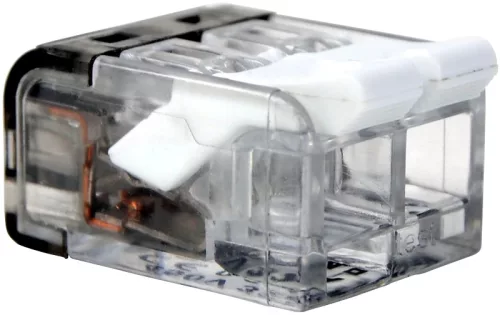 Tracon RVON2, Csavar nélküli vezetékösszekötő, nyitható átlátszó 0,2-4mm2, 32A, 450VAC 2P