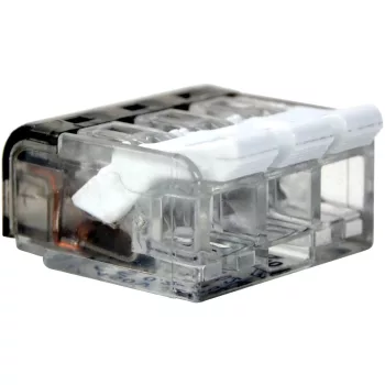   Tracon RVON3, Csavar nélküli vezetékösszekötő, nyitható átlátszó 0,2-4mm2, 32A, 450VAC 3P