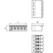 Tracon RVON5, Csavar nélküli vezetékösszekötő, nyitható átlátszó 0,2-4mm2, 32A, 450VAC 5P