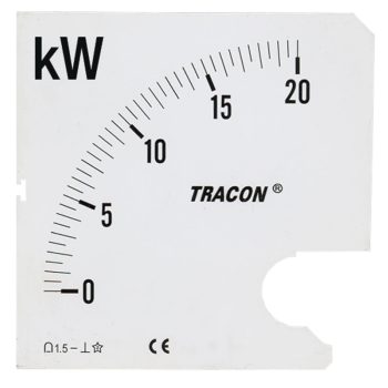   Tracon SCALE-W72/4-80, Skálalap W72-400V/4 műszerhez 0 - 80 kW