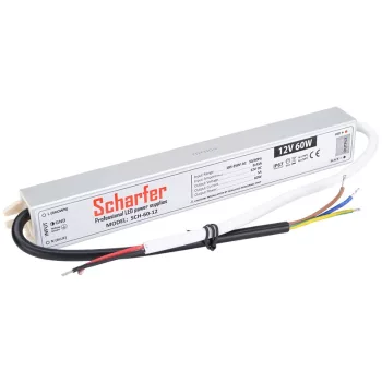   Tracon SCH-60-12, Fémházas LED meghajtó 220-240 VAC / 12 VDC; 60 W; IP67