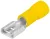 Tracon SCSH6, Szigetelt rátolható csatlakozó hüvely, sárgaréz, sárga 6,3×0,8mm, 6mm2