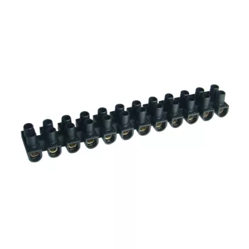   Tracon SF30A-H-L Flex. nyomólemezes sorozatkapocs, H profil, 12 tag, fekete 16mm2, 450VAC, 63A, PP