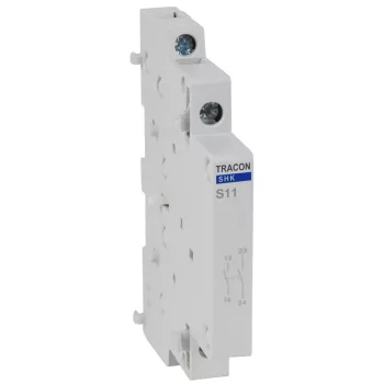   Tracon SHK-S11, Segédérintkező SHK kontaktorhoz 0,5 Mod, 1NO+1NC, AC12 (230V) 5A