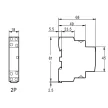 Tracon SHK2-25-24, Installációs kontaktor 24V AC, 50Hz, 1 Mod, 2×NO, AC1/AC7a, 25A