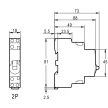 Tracon SHK2-25K, Installációs kontaktor 230V AC, 50Hz, 1 Mod, 2×NO, AC1/AC7a, 25A