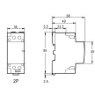 Tracon SHK2-40V11, Installációs kontaktor 230V AC, 50Hz, 2 Mod, 1×NO+1×NC, AC1/AC7a, 40A