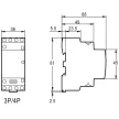 Tracon SHK4-25, Installációs kontaktor 230V AC, 50Hz, 2 Mod, 4×NO, AC1/AC7a, 25A