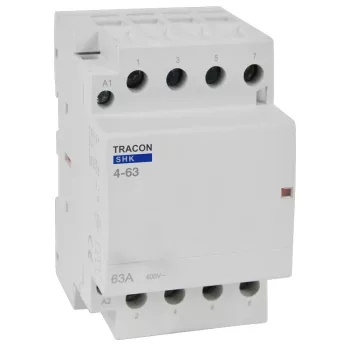   Tracon SHK4-63, Installációs kontaktor 230V AC, 50Hz, 3 Mod, 4×NO, AC1/AC7a, 63A