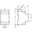 Tracon SHK4-63, Installációs kontaktor 230V AC, 50Hz, 3 Mod, 4×NO, AC1/AC7a, 63A