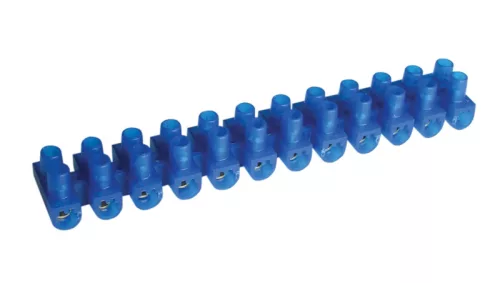Tracon SK15A-U Flexibilis sorozatkapocs, U profil, 12 tag, kék 10mm2, 450VAC, 50A, PE