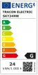 Tracon SKY24NW, Díszperemes csillagos LED mennyezeti lámpa 230 VAC, 50 Hz, 24 W, 1600 lm, 4000 K, IP20,
