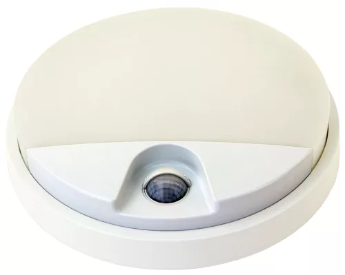 Tracon SLK10W, Mozgásérzékelős kerek fali lámpatest 230VAC, 10W, 140°, 2-9m, 10s-5m, 4500K ,EEI=A, IP54, 800lm