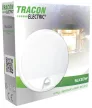 Tracon SLK15W, Mozgásérzékelős kerek fali lámpatest 230VAC, 15W, 140°, 2-9m, 10s-5m, 4500K ,EEI=A, IP54, 1100lm