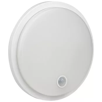   Tracon SLKS15W Mozgásérzékelős kerek fali lámpatest 230VAC, 15W, 140°, 2-9m, 10s-5m, 4500K , IP65, 1500lm, EEI=F