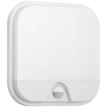   Tracon SLN20W Mozgásérzékelős fali lámpatest, négyzetes, fehér 230VAC, 20W, 140°, 2-9m, 10s-5m, 4500K , IP65, 1900lm, EEI=F