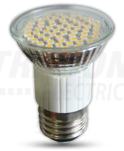 Tracon SMD-E27-60-CW, SMD LED spot fényforrás 230V, 50Hz, E27, 2,7W, 6300K, 200lm, 60×LED, 120°