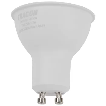 Tracon SMDCGU107NW műanyag házas SMD LED spot fényforrás, GU10, 7W, 630lm, 4000K természetes fehér, 120°, CREE chip, EEI=F