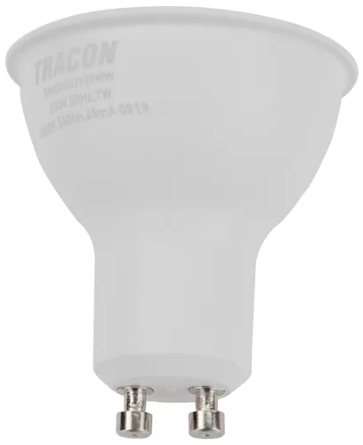 Tracon SMDCGU107NW műanyag házas SMD LED spot fényforrás, GU10, 7W, 630lm, 4000K természetes fehér, 120°, CREE chip, EEI=F