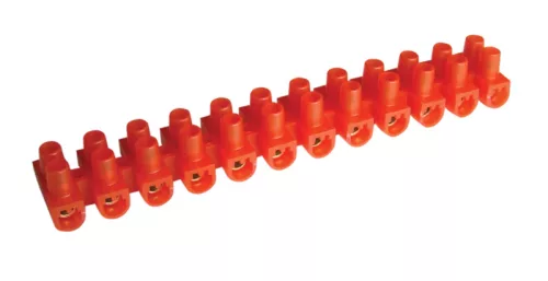 Tracon SP15A-U Flexibilis sorozatkapocs, U profil, 12 tag, piros 10mm2, 450VAC, 50A, PE
