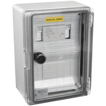   Tracon SPBPVDC1BCS Túlfeszültség-védelmi doboz fotovoltaikus rendszerekhez 320x210x130mm, IP65, DC1+2, Un=1000VDC