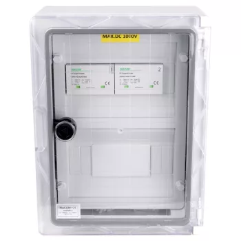   Tracon SPBPVDC2 Túlfeszültség-védelmi doboz fotovoltaikus rendszerekhez 340x260x130mm, IP65, DC1+2, Un=1000VDC