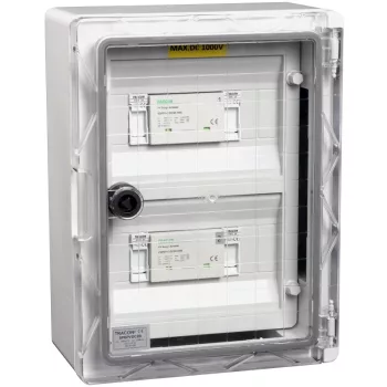   Tracon SPBPVDC2B Túlfeszültség-védelmi doboz fotovoltaikus rendszerekhez 330x250x130mm, IP65, DC1+2, Un=1000VDC