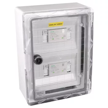   Tracon SPBPVDC2BCS Túlfeszültség-védelmi doboz fotovoltaikus rendszerekhez 380x260x130mm, IP65, DC1+2, Un=1000VDC