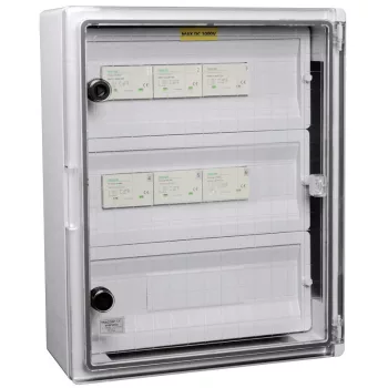   Tracon SPBPVDC6 Túlfeszültség-védelmi doboz fotovoltaikus rendszerekhez 500x400x175mm, IP65, DC1+2, Un=1000VDC