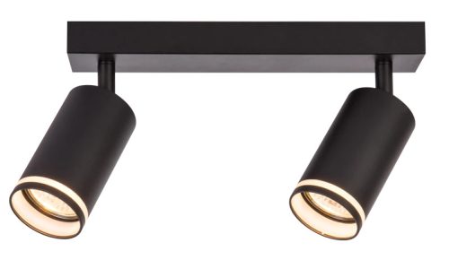 Tracon SPGU10LMA2B Mennyezeti állítható spot lámpatest, fekete 100-240VAC, 50Hz, 2xGU10, max.2x35W