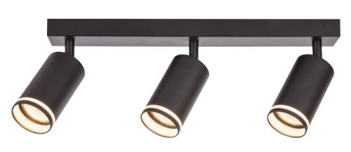 Tracon SPGU10LMA3B Mennyezeti állítható spot lámpatest, fekete 100-240VAC, 50Hz, 3xGU10, max.3x35W