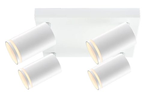 Tracon SPGU10LMAN4W Mennyezeti állítható spot lámpatest, fehér 100-240VAC, 50Hz, 4xGU10, max.4x35W