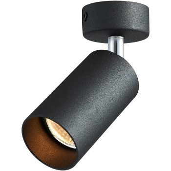   Tracon SPGU10MA1B Mennyezeti állítható spot lámpatest, fekete 100-240VAC, 50Hz, 1xGU10, max.35W