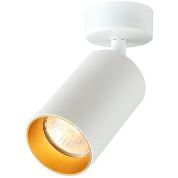   Tracon SPGU10MA1GW Mennyezeti állítható spot lámpatest, fehér, arany reflektor 100-240VAC, 50Hz, 1xGU10, max.35W