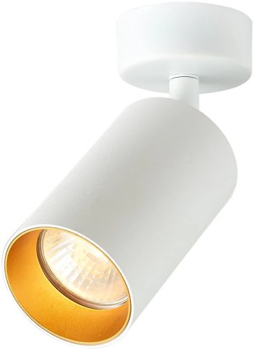 Tracon SPGU10MA1GW Mennyezeti állítható spot lámpatest, fehér, arany reflektor 100-240VAC, 50Hz, 1xGU10, max.35W