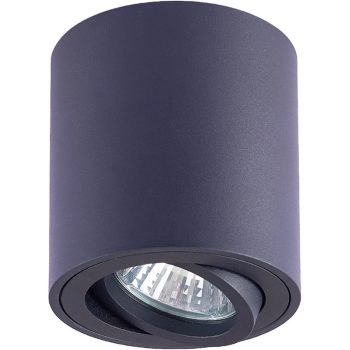   Tracon SPGU10MDB Mennyezeti spot lámpatest, hengeres, dönthető, fekete 100-240VAC, 50Hz, 1xGU10, max.35W