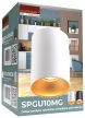 Tracon SPGU10MGW Mennyezeti spot lámpatest, hengeres, fehér, arany reflektor 100-240VAC, 50Hz, 1xGU10, max.35W