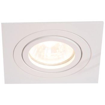  Tracon SPND1W Süllyesztett spot lámpatest, négyzetes, dönthető, fehér 93x93x24mm
