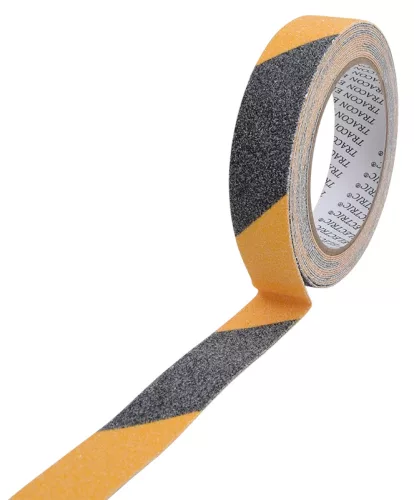 Tracon SRTYB25, Csúszást csökkentő jelölőszalag, sárga-fekete 5m × 25mm