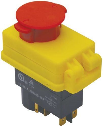 Tracon SSTM-015, Relés biztonsági kapcsoló, gombafejű reteszeléssel, 5PIN, 230 VAC, 12A/AC3, IP54, 6,3×0,8