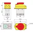 Tracon SSTM-01, Relés biztonsági kapcsoló, gombafejű reteszeléssel 4PIN, 230VAC, 12A/AC3, IP54, 6,3×0,8