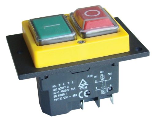 Tracon SSTM-02, Relés biztonsági kapcsoló 4PIN, 230VAC, 12A/AC3, IP54, 6,3×0,8