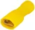 Tracon STCSH6, Teljes szigetelésű rátolható csatl. hüvely, sárgaréz, sárga 6mm2, 6,3×0,8 mm