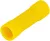 Tracon STH, Szigetelt toldóhüvely, ónozott elektrolitréz, sárga 6mm2, (L=27mm, d1=3,9mm), PVC