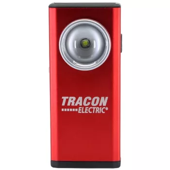   Tracon STLAL5W Akkumulátoros LED kézi lámpa, fém, 5W, 6000K, 3,7V 1800mAh, 200lm, IP54, 3h
