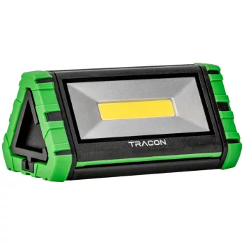   Tracon STLFL25W Akkumulátoros LED szerelő reflektor 10 W, 4000 K, 3,7 V, 3600 mAh, Li-Ion, 1000 lm, 1,5h, IP54