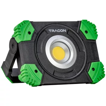   Tracon STLFLU10W Akkumulátoros LED szerelő reflektor powerbank funkcióval 10W, 4000 K, 3,7 V, 4400 mAh, Li-Ion, 1000 lm, 3 h, IP54