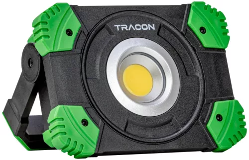 Tracon STLFLU10W Akkumulátoros LED szerelő reflektor powerbank funkcióval 10W, 4000 K, 3,7 V, 4400 mAh, Li-Ion, 1000 lm, 3 h, IP54