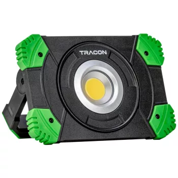   Tracon STLFLU20W Akkumulátoros LED szerelő reflektor powerbank funkcióval 20W, 4000 K, 3,7 V, 6600 mAh, Li-Ion, 2000 lm, 3 h, IP54